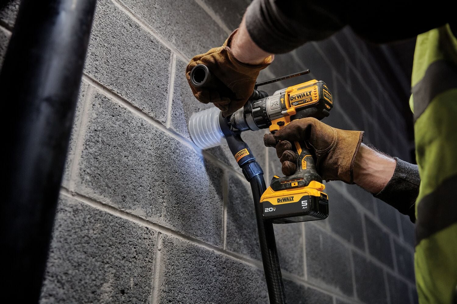 Application using the 20V MAX* XR® Brushless Cordless 3-Speed 1/2 in. Hammer Drill/Driver Kit