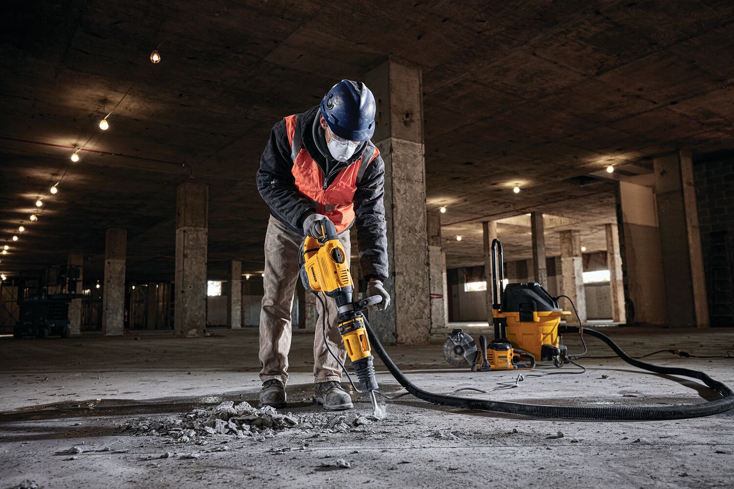 SDS MAX Chipping hammer in action