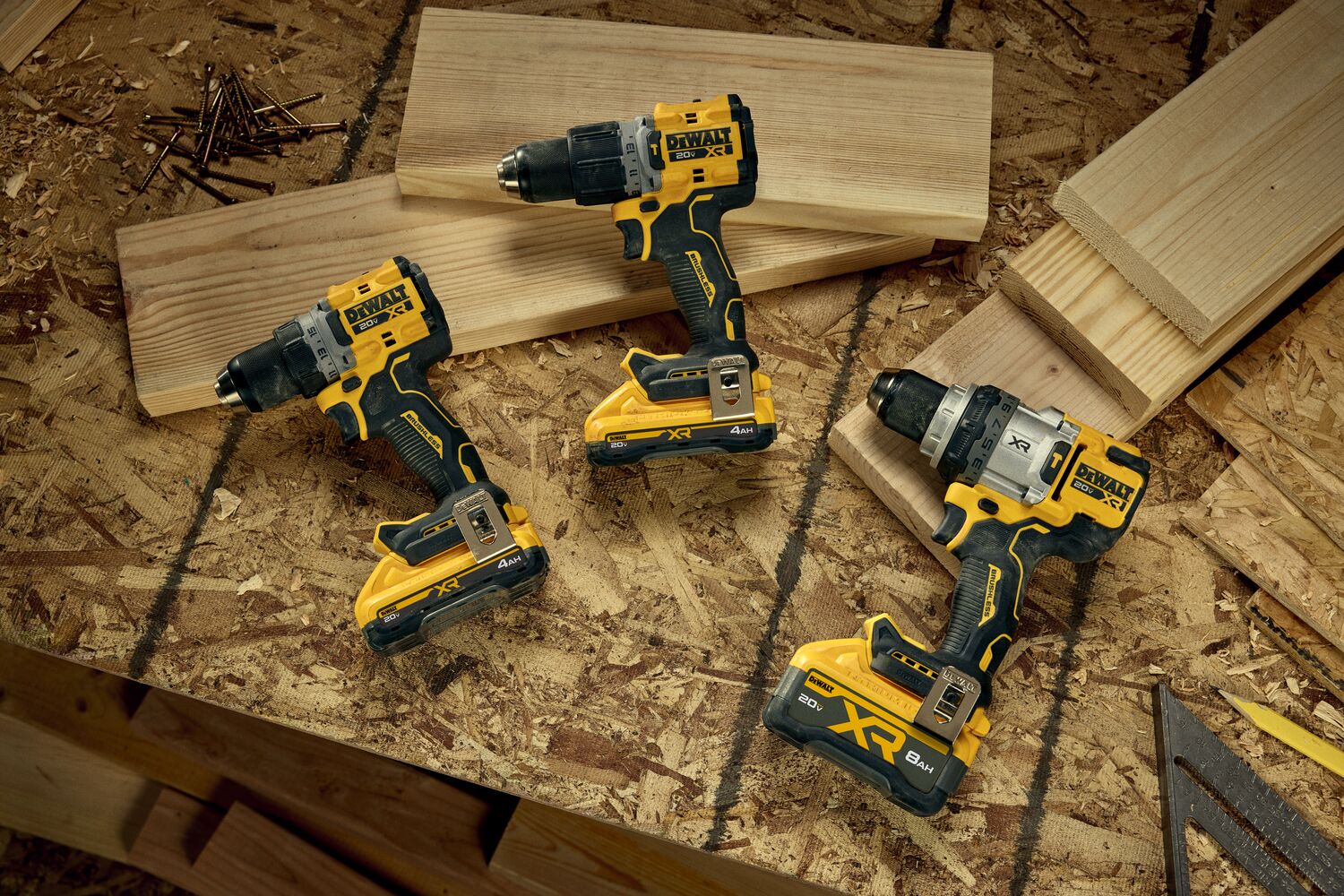 Group shot of DEWALT XR Drills